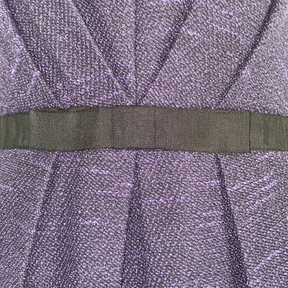 Shoshanna Purple Tweed Sleeveless Retro Fit and Flare Dress - size 6